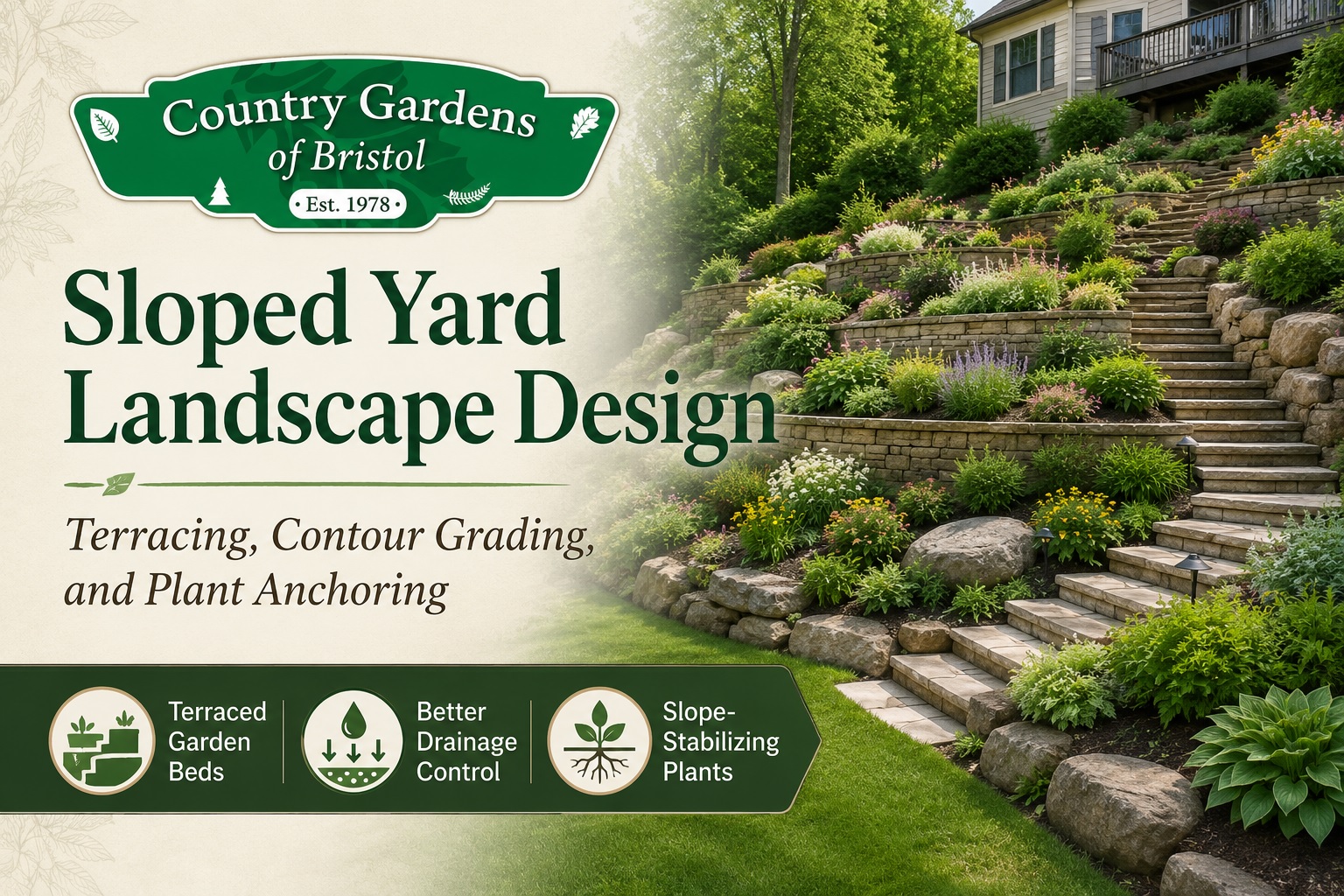 sloped landscape design